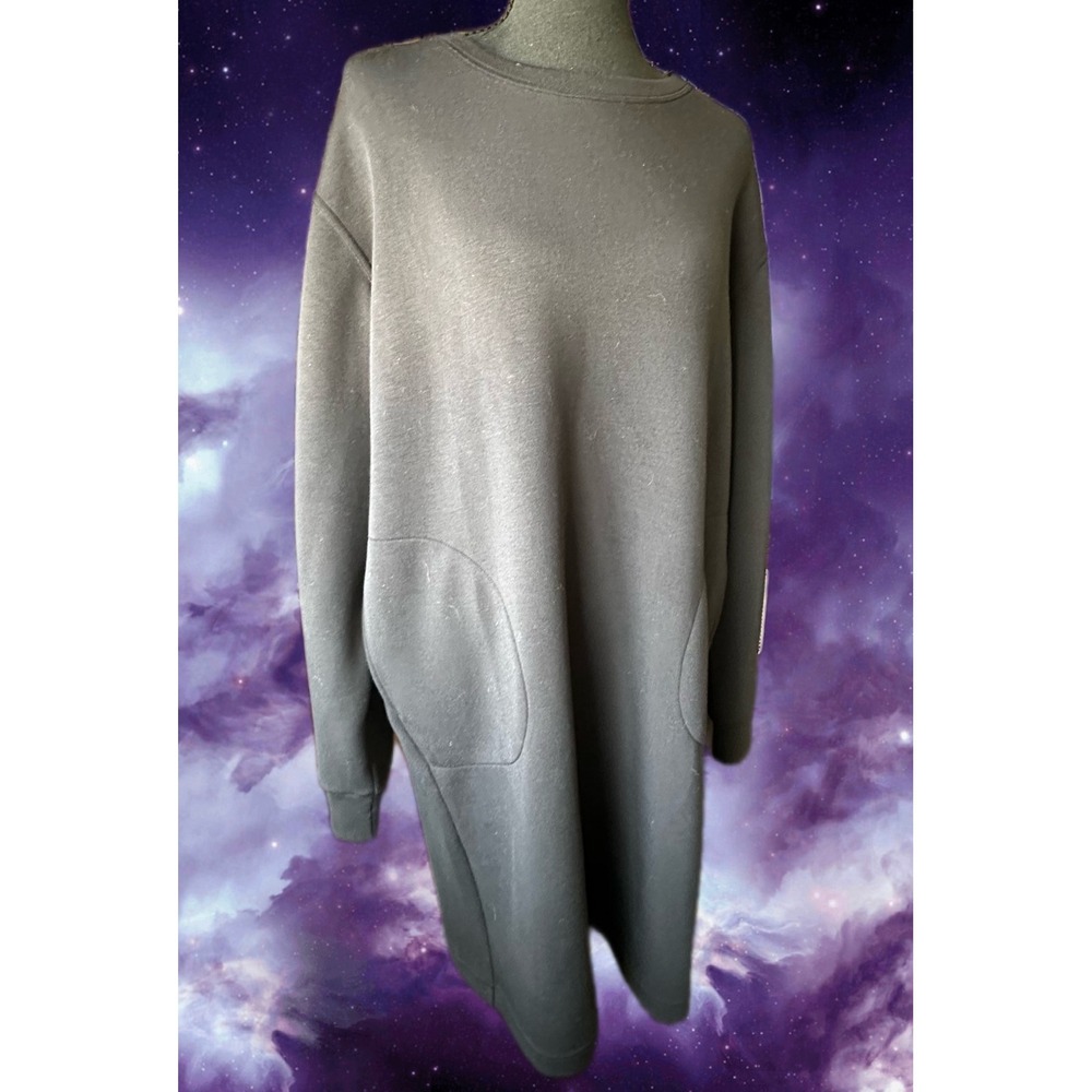 Spanx AirEssentials Crew Neck Dress Very Black Long Sleeve Relaxed 50453R Mens M